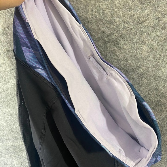 Lululemon Leggings 6 Black Pretty Prism Var City Crop High Rise Mesh - Picture 14 of 16